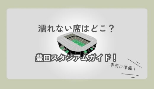 【雨対策】雨天の豊田スタジアムガイド！屋根がある濡れない席はココ！
